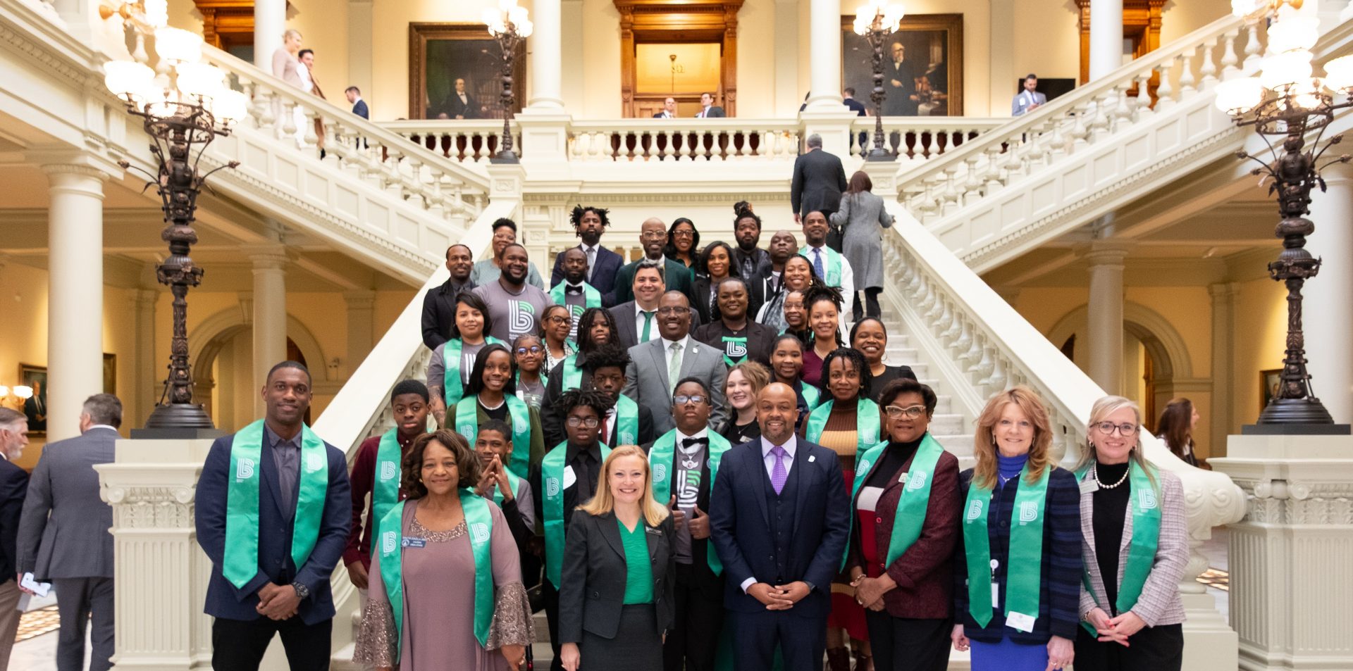 BBBS Day 2026_Group pic on stairs (Glaize, Rice, Donatucci, James) Cropped